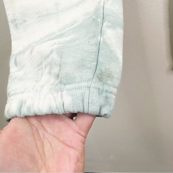 TALENTLESS Sweatpants Womens Small Tiger Wash Blue Spruce Tie Dye Stripe Cotton - Picture 9 of 10